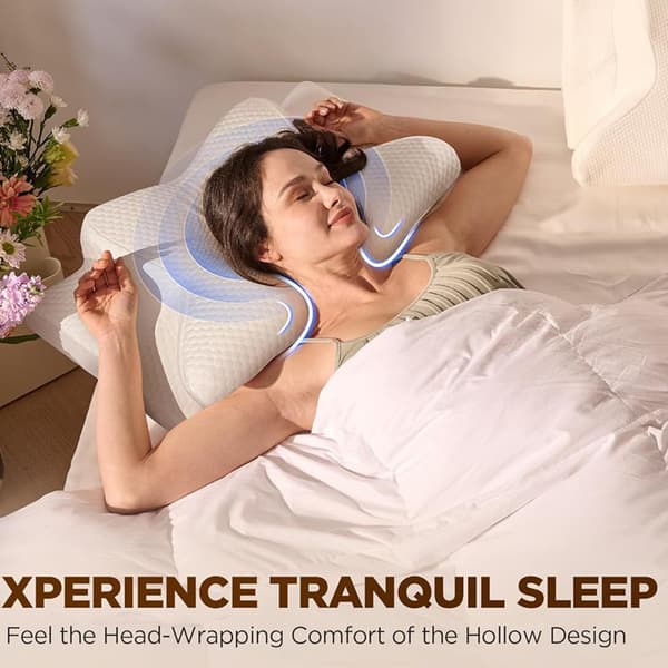 Orthopedic Contoured Pillow with Cooling Cover - Large Size