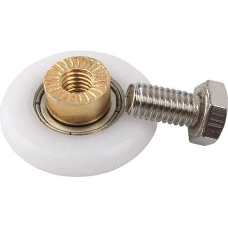 Sett med 4 erstatningsruller for skyvedører til dusj, 19 mm diameter,
