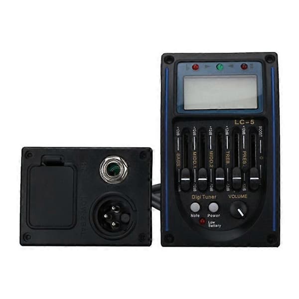 5-Bånds Prener LC5 Akustisk Guitar Preamp EQ LCD Tuner Piezo Equalizer