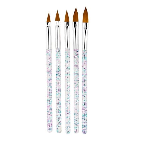 Exklusivt set för nagelkonst - 5 st UV-penslar & Dotting Tool