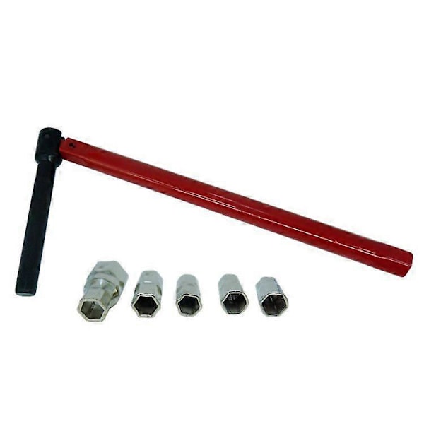 Erikoisallasventtiiliavain 13 mm + 5 hylsyä 8 - 9 - 10 - 11 - 12 mm, Punainen
