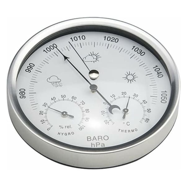 Analogt Barometer Værstasjon med Termometer Hygrometer Lufttrykksmålinger Enkelhet og Lett å Lese--