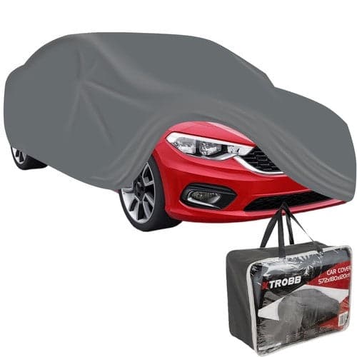 Bilovertræk grå 572x180x120 cm til mellemstore og store biler