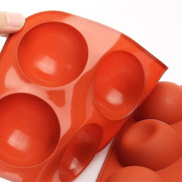4 stk. Medium Halvkule Silikonform, 4 forskjellige farger Bakeform