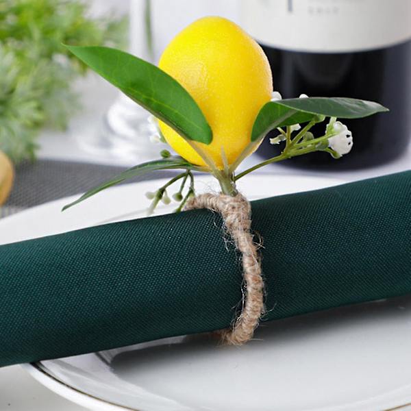 12 imitation citron servett spänne hotell modell rum servett ring