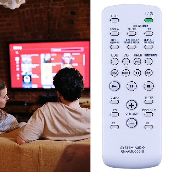 Fjärrkontroll för Sony Mini Hi-Fi-system Controller RM-AMU006 Ersättningsfjärrkontroll FST-ZUX9 LBT-ZUX9 MHC-EX9