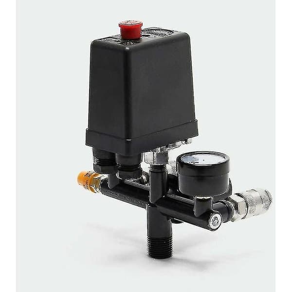 Trykkregulator med trykkbryter for kompressor Trykkbryter med 2 skjermer -gt