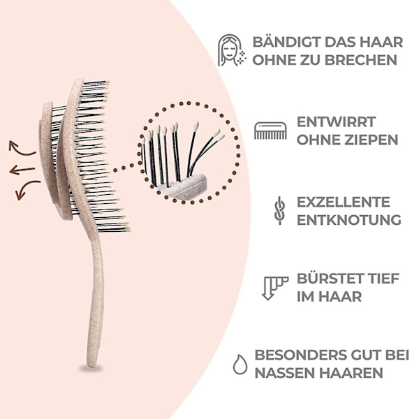 Bio Hårbørste Uden Træk - Tangle Brush