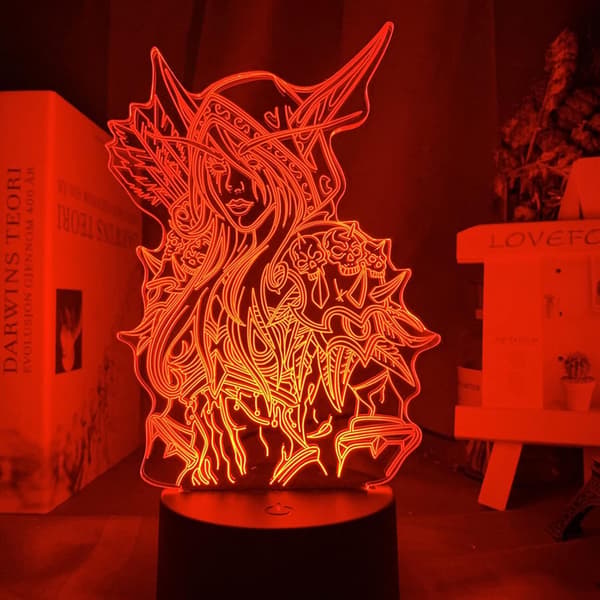 World of Warcraft Sylvanas Windrunner 3D LED-yölamppu, 3D