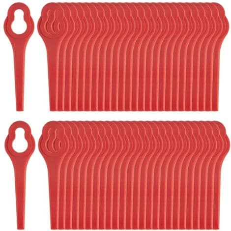 Pakke med 50 kniver kompatible med Ferrex Aldi Far 20-i gresstrimmer, erstatningskniver for Ferrex batteridrevet gresstrimmer