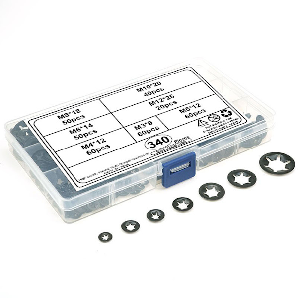 Internal Tooth Lock Washers - 340 pcs Assorted Set