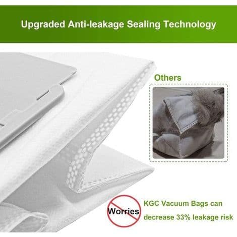 KGC 10 støvsugerposer kompatible med iRobot Roomba i7/i7+ Plus, i3 i3+ Plus, S9/ iS9+ Plus, E5 E6 E7, erstatningsposer kompatible med iRobot R
