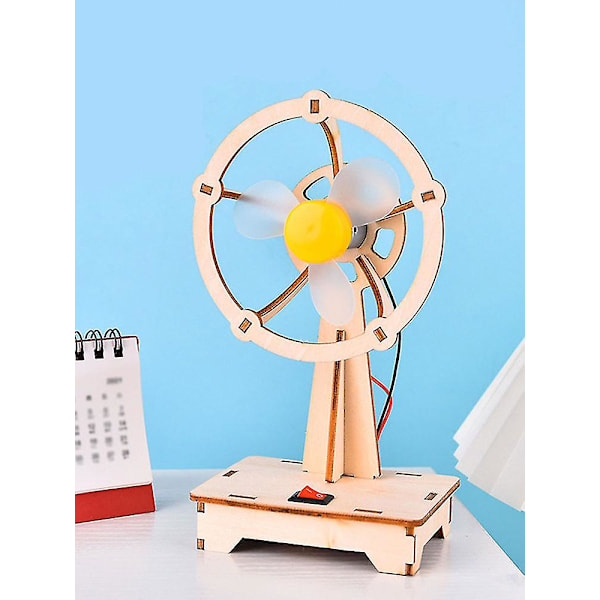 Kreativt DIY Lille Træventilator Kølende Lille Ventilator Ornament