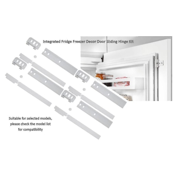 Integrert kjøleskap/fryser dekor dør skyve hengselsett