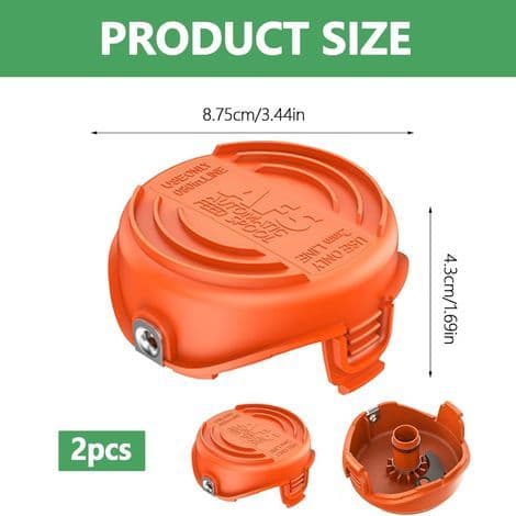 2-pack trimmerlock kompatibelt med Black Decker 90583594 för Black+Decker GL8033, GL9035, GL7033