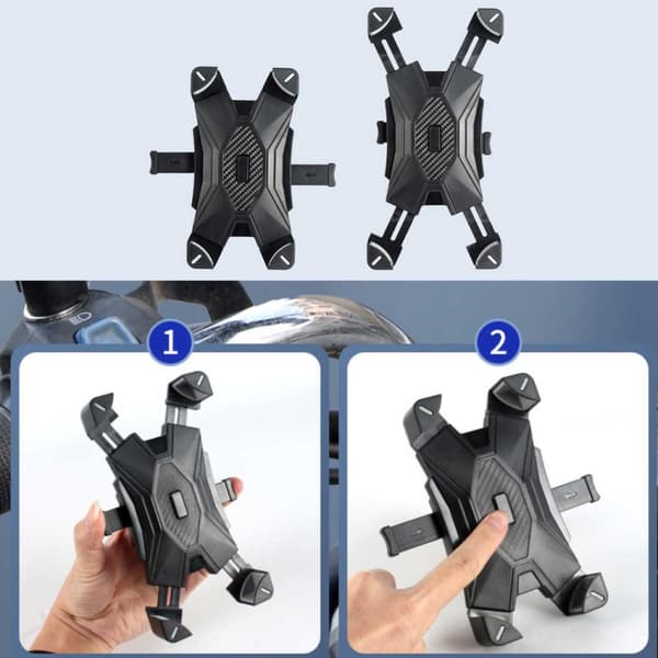 Automatic 4.7-6.8″ Mobile Phone Holder for Scooter, Bicycle, Moped, Motorcycle