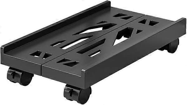 Universal PC Stand Justerbar Computer Stand Mobil PC Holder med 4 Hjul, CPU Holder til Desktop Tower, Gaming PC