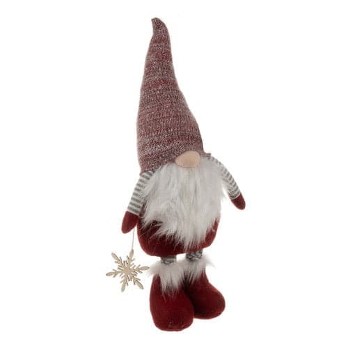 Christmas Elf Decoration 60-82 cm Telescopic Legs Bendable Hat White/Grey/Red