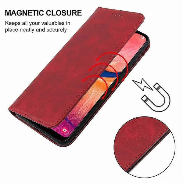 Til Samsung Galaxy A20e Magnetisk Lukning Læder Telefon Cover