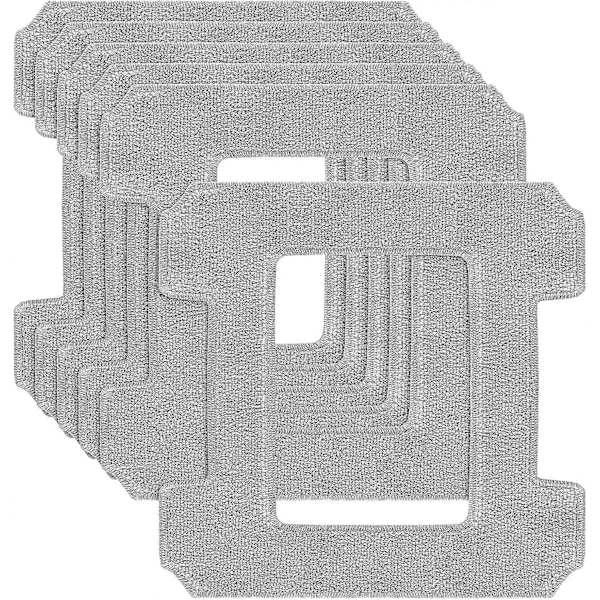 6 Pakk Rengjøringsputer for Ecovacs Winbot W1 / W1 Pro / W2 / W2 Omni Vinduerensende Roboter, Vinduerensende Robot, Vaskbar Mikrofiber Rengjøringsklut