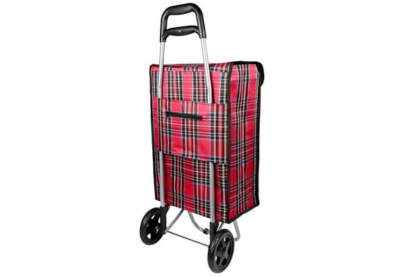 Ostoskärry 92×34×27 cm ruudullinen kuvio