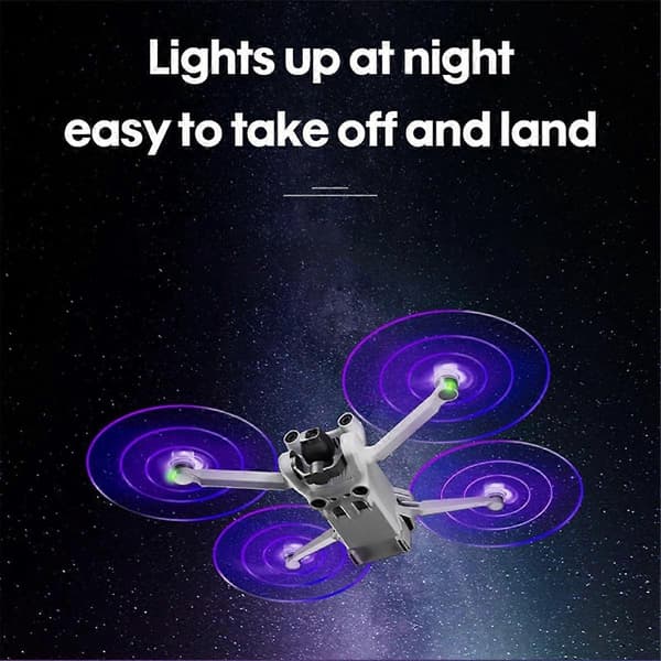 För Mini4 Pro/3 Pro/3 Drönare Multifunktionella Portabla LED-ljusemitterande Propellerblad Propellertillbehör