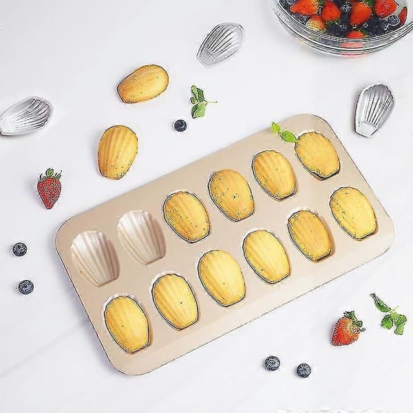 1/12 Kopp Skjellformet Bakeform Mini Kakeform Karbonstål Kjeksform