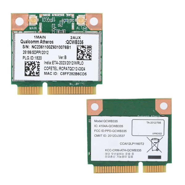 Qualcomm Atheros AR9565 QCWB335 150M Mini PCI-E Bluetooth Wireless Network Card