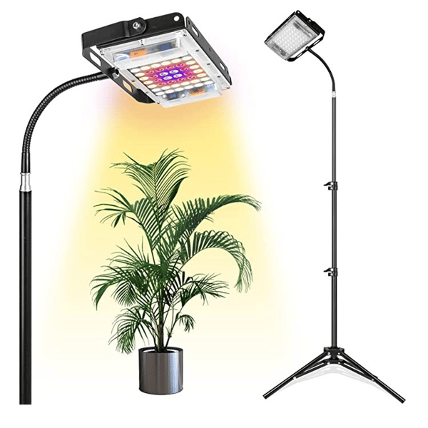 Plantebelysning med timer og dimmer 1,6 m Svart
