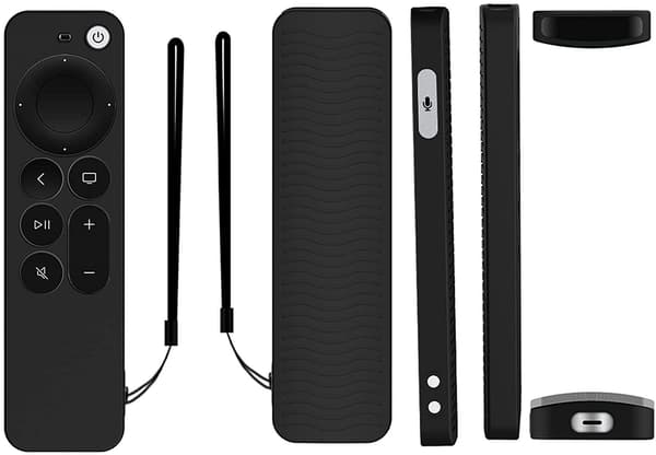 Black Silicone Cover for Apple TV Gen 6 2021 Remote Control
