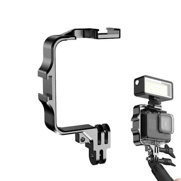 Metallikehylly Kylmäkenkäkiinnityksellä GoPro Hero 11 10 9 8 7 Dji Action 3 Kameralle - Tarvikkeet Valoille, Mikrofonille, Tikulle