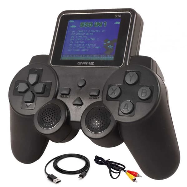 2,4″ Håndholdt Spillkonsoll 520-i-1 32-Bit Svart