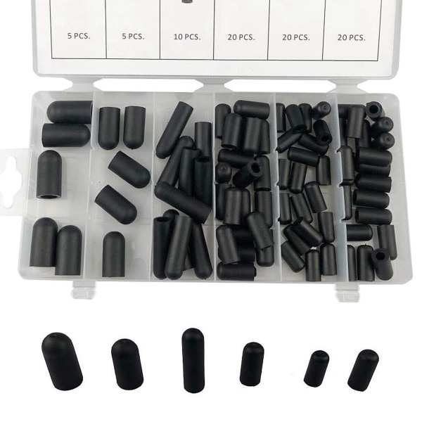 80 st vakuumlocksortiment slanglockssats 5/32\" till 3/8\" 6 storlekar Fk