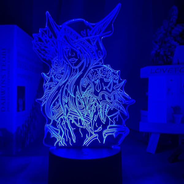 World of Warcraft Sylvanas Windrunner 3D LED-nattlampa, 3D