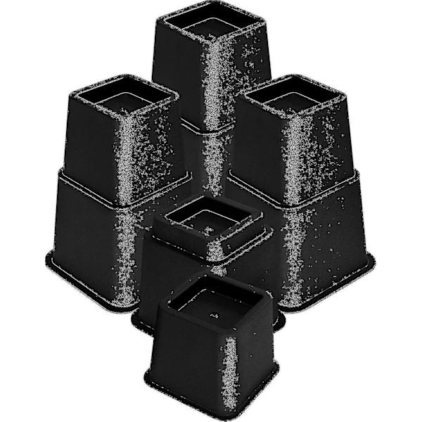 8 stk. Premium Justerbare Møbelforhøjere (4 Høje og 4 Lave) - Robust Forhøjer med Pladsbesparende Design - Seng, Bord, Stol eller Sofa
