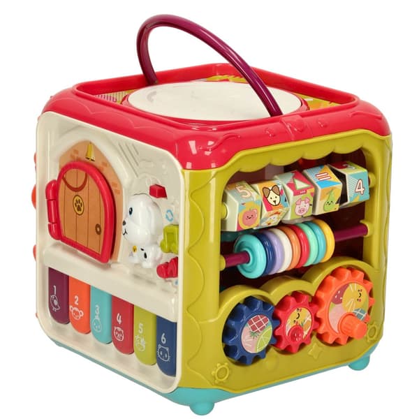 Activity Cube Educational Toy with Sound 18+ Months, 6 Blocks & Doll