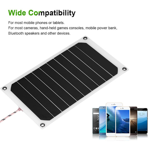 Waterproof Solar Panel Charger - Portable 10W with 5V USB Output