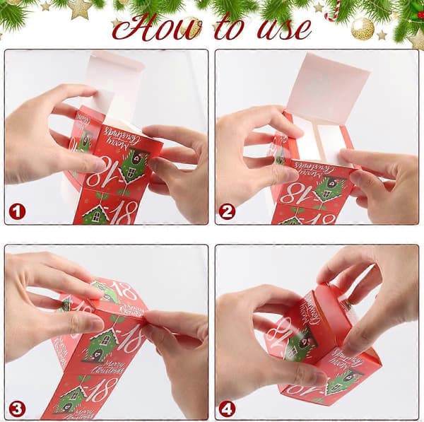 Julekalenderæsker, 24 Julekalender, Julekalenderæske, Juleæske, DIY Julekalender
