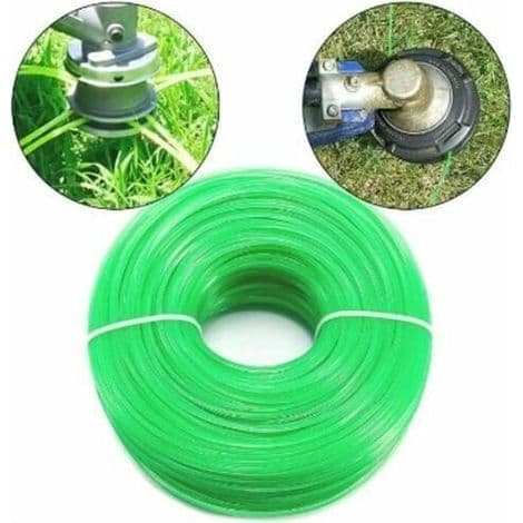 Universell grønn trimmertråd, 1,6 mm rund diameter, 100 m kutterull