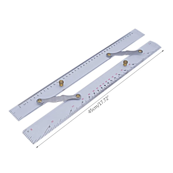 Parallel Lineal Lille, 450Mm Marin Navigation GPS Plotter Parallel Lineal Båd-Søkort Måling Divider Nautisk Navigation Parallel Lineal