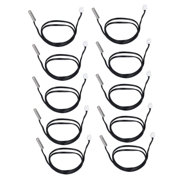10pcs NTC Thermistor Temperature Sensor Probe 5x25mm Cylindrical Head 500mm 10K B3435
