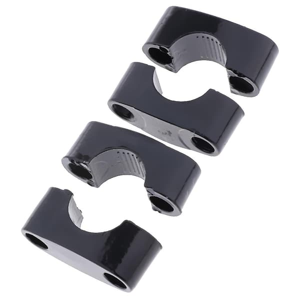 22mm CNC Venstre/ Højre Styrstang Montering Riser Klemme Adapter Til Motorcykel Buggy Sort Sæt Af 4