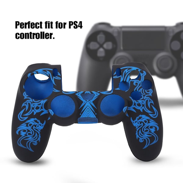 Blue Soft Silicone Protective Case for Sony Playstation 4 PS4 Controller