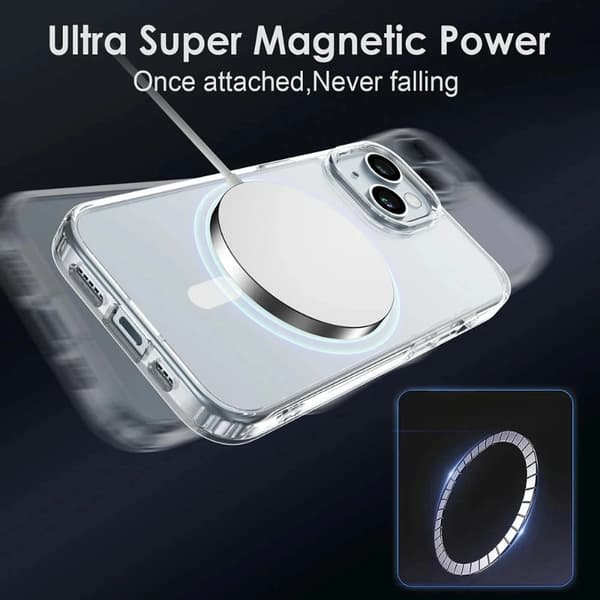 iPhone 15 Magnetic Phone Case Magsafe Compatible Transparent