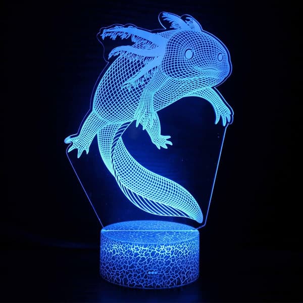 Axolotl 3D Illusionsnattlegg, Romdekor Nattlegg Leke