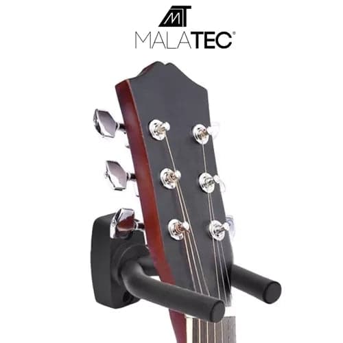 Guitarholder vægmontering justerbar sort, universel til guitar/bas