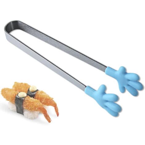 Mini Istänger i Rostfritt Stål med Silikon för Servering av Mat och Sockerbitar för Fest och Hem