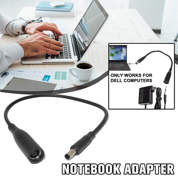 Strømadapter for Dell 7.4mm 4.5mm AC-lader, US-omformer