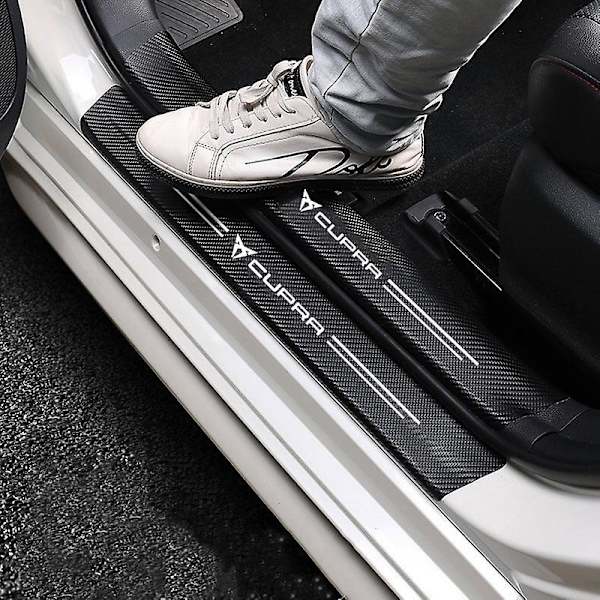 Kulfiber Bilsticker Auto Tærskelbeskyttelsesstribe til Seat Cupra Born Formentor Tavascan E-racer Leon Ateca Urbanrebel