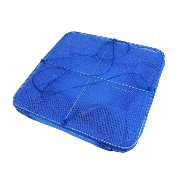 4-Layer Foldable Hanging Drying Rack with Zipper - Blue Mesh